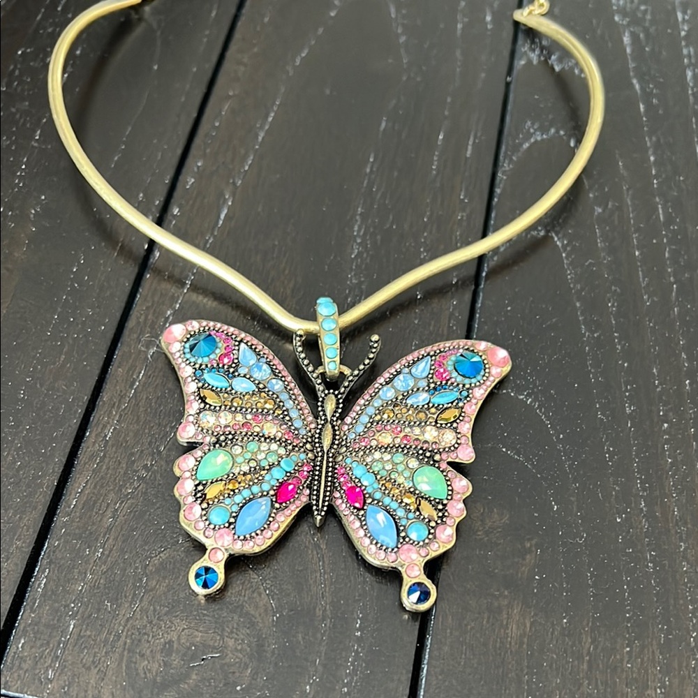 Betsey Johnson Gold Butterfly Necklace